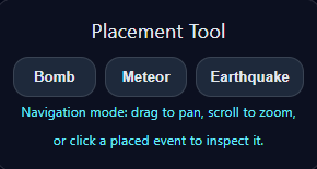 ImpactSim nuclear presets and event controls