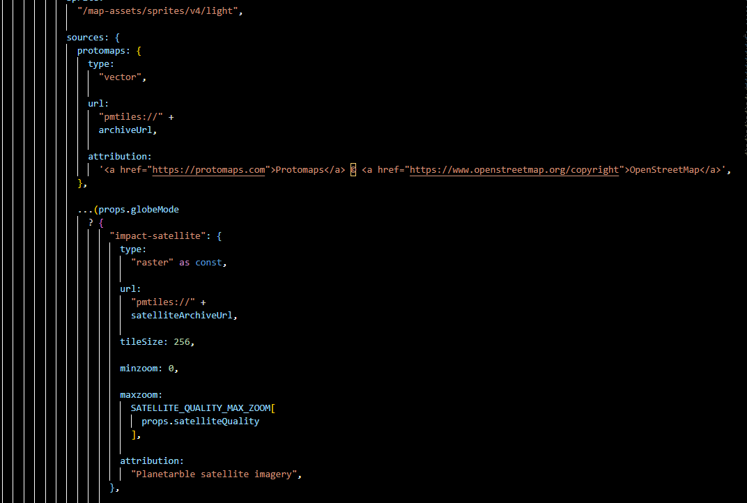 MapLibre development work for ImpactSim